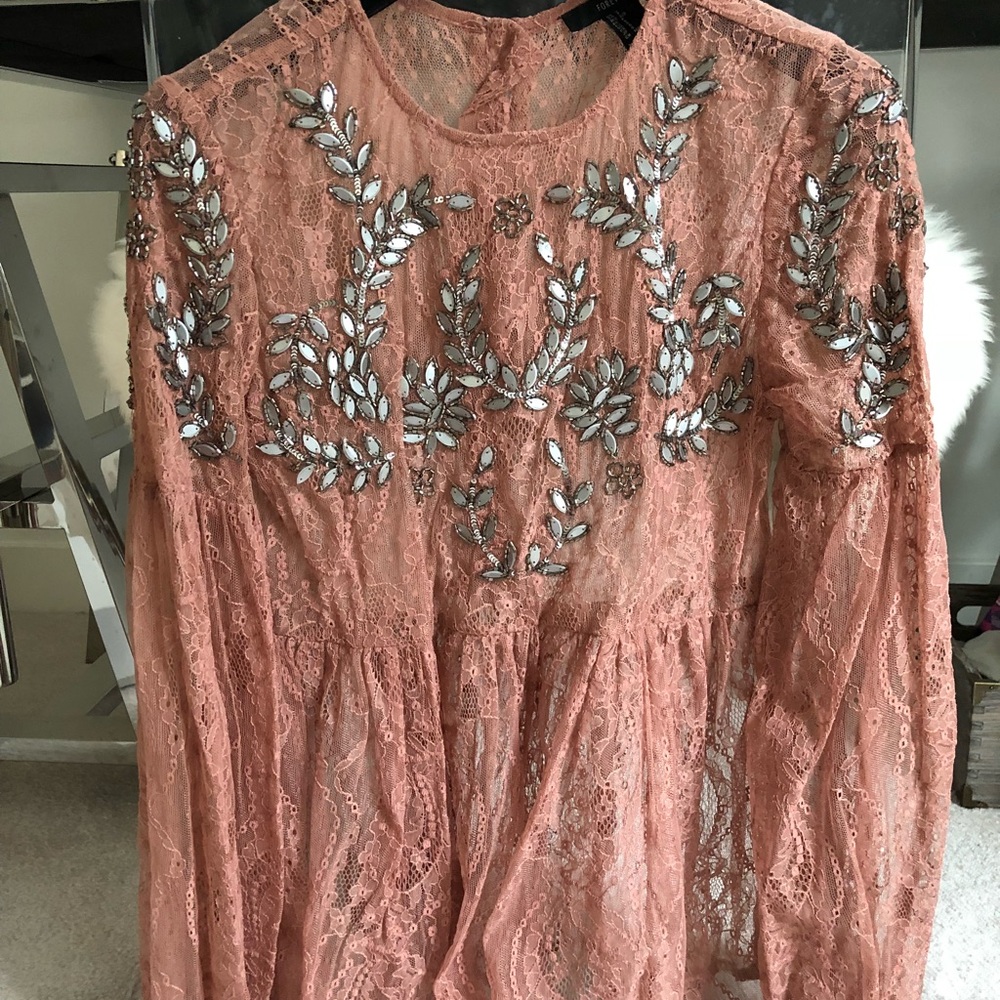 Forever 21 sequins lace top